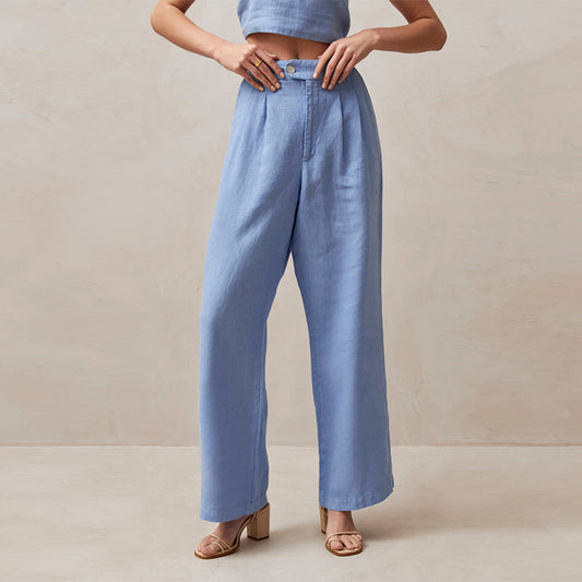 Berke - Damenhose mit hoher Taille und lockerem, geradem Bein