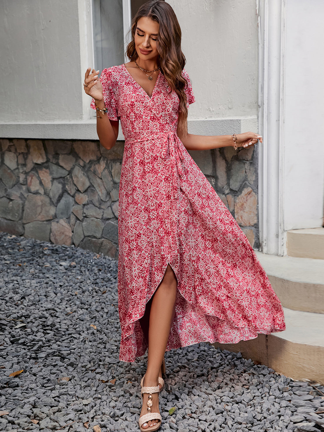 Damen-Strandkleid mit Aufdruck