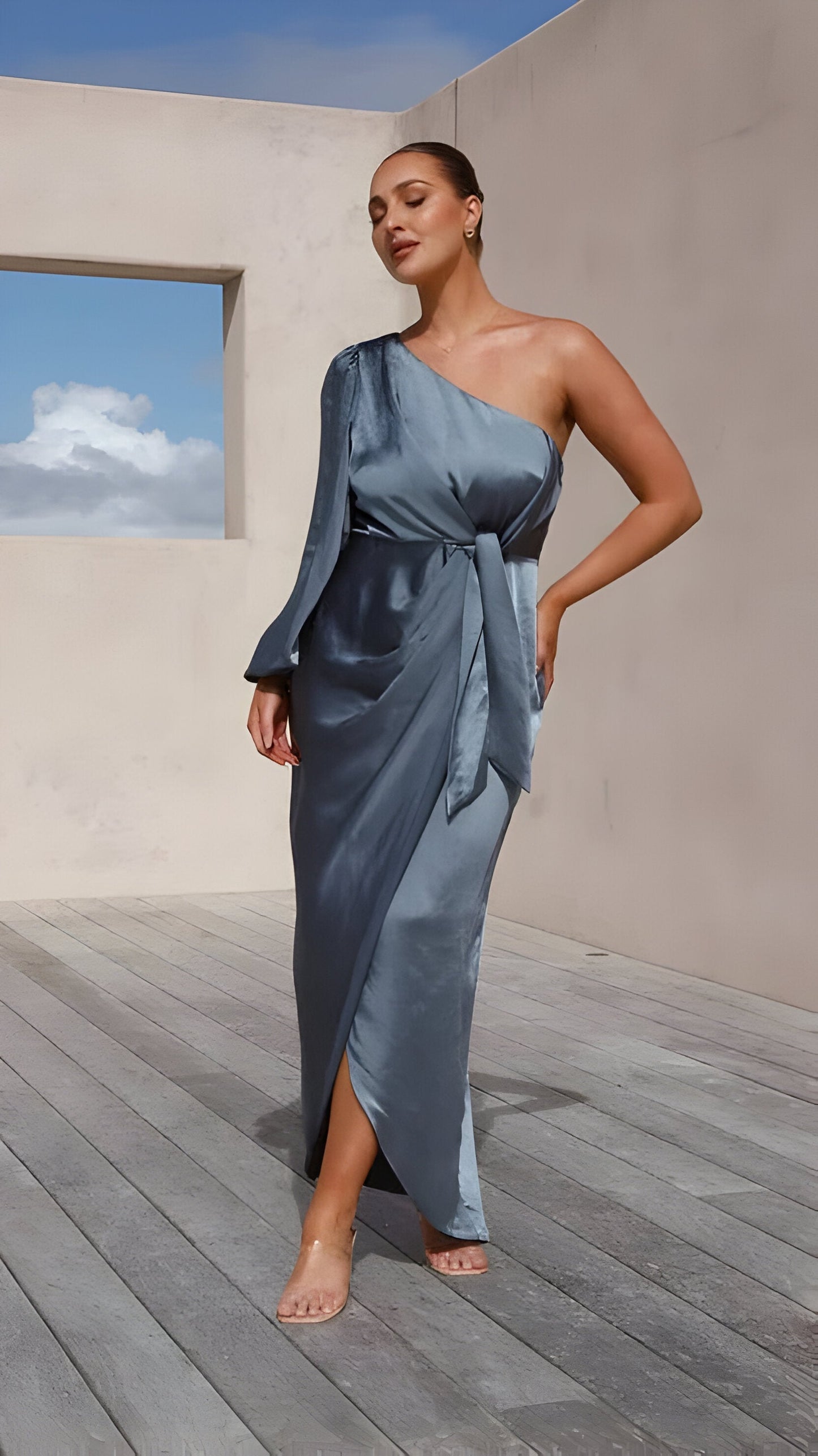 Elarin | Maxikleid aus Satin