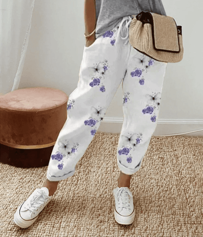 Elegante Baumwoll-Leinen-Hose