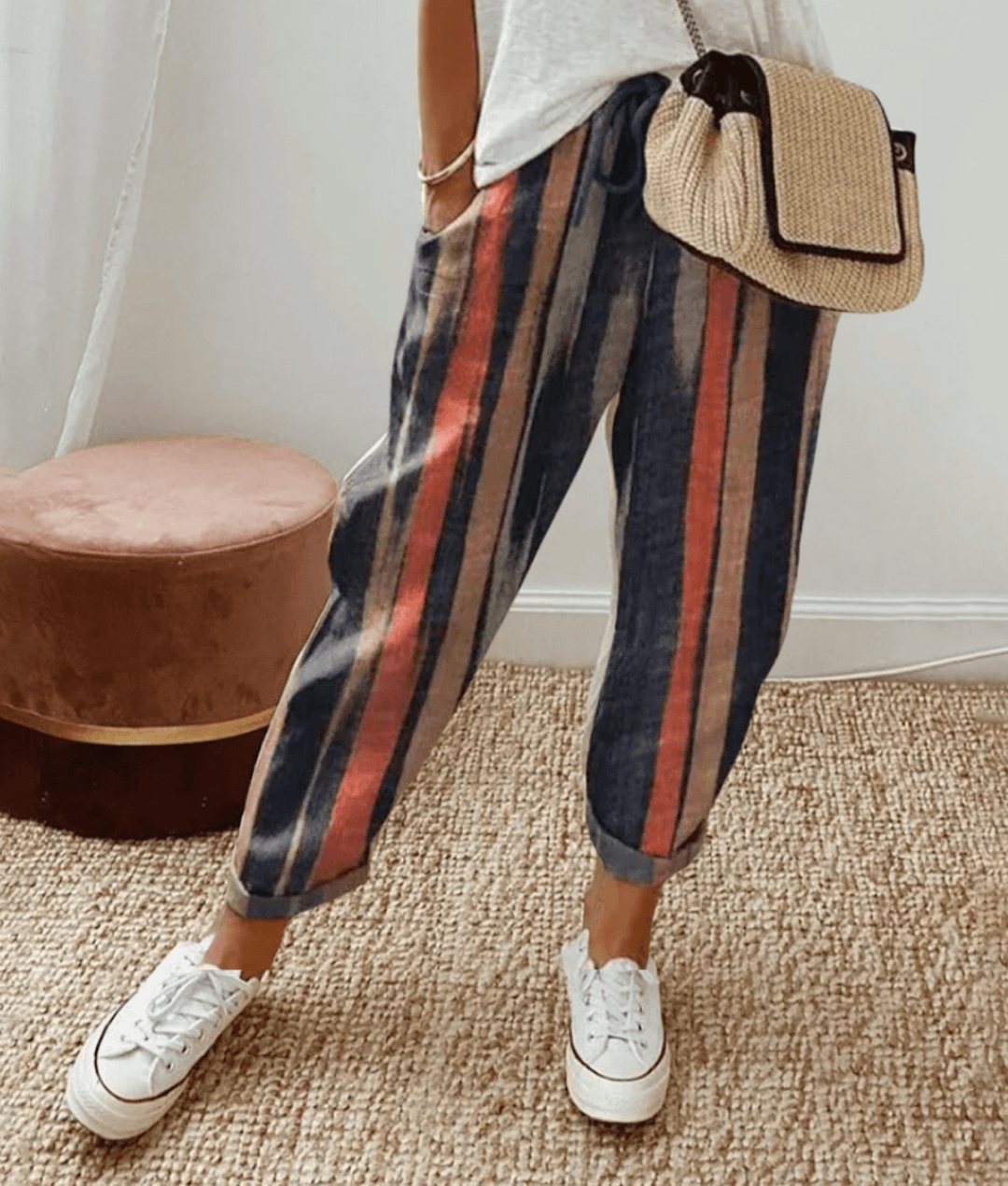 Elegante Baumwoll-Leinen-Hose