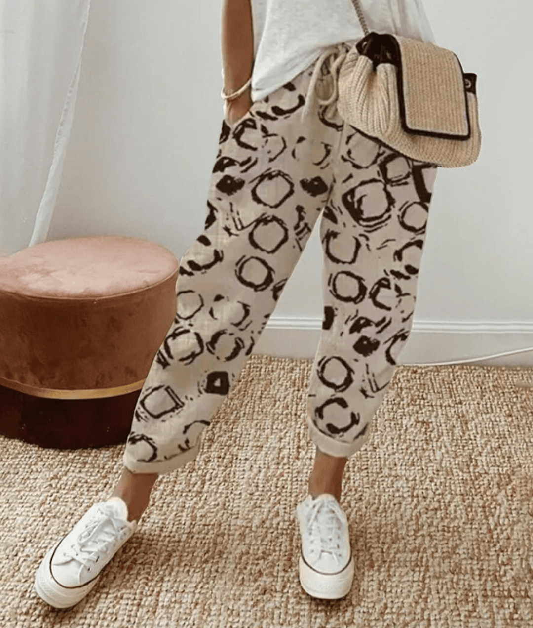 Elegante Baumwoll-Leinen-Hose