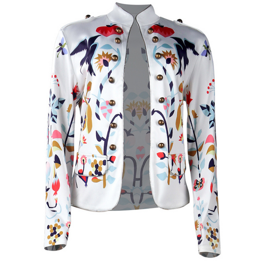 Bedruckter doppelreihiger Blazer