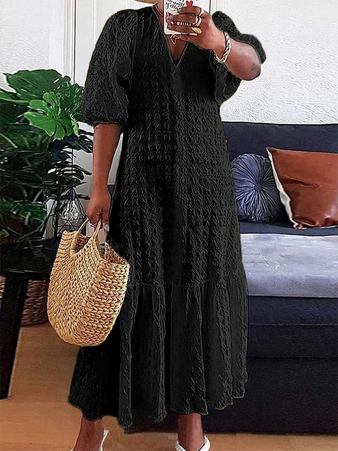 Ophelia - Freizeitkleid mit plissierten Knöpfen