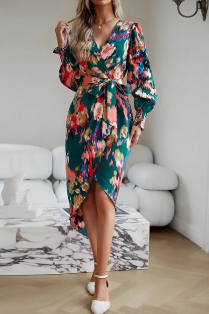 Oravielle | Winter Elegantes Kleid mit V-Ausschnitt
