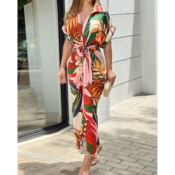 Oriana - Bedrucktes Hemdkleid mit Manschetten