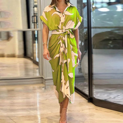 Oriana - Bedrucktes Hemdkleid mit Manschetten