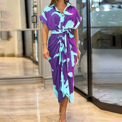 Oriana - Bedrucktes Hemdkleid mit Manschetten