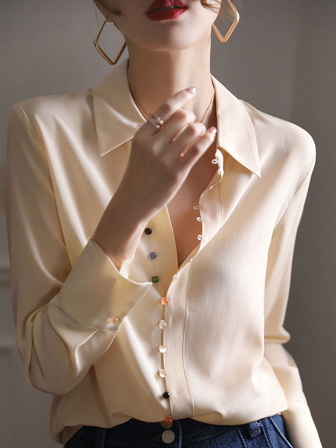 Chayenne Bluse | Vintage Langarmbluse