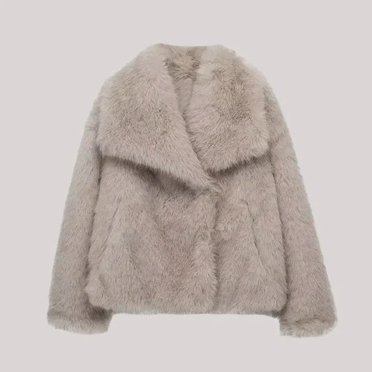 Warmer Pelzmantel für Frauen | Luxus und Komfort - perfekt für den Winter