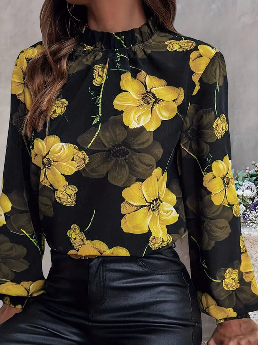 Samara Bluse | Langarmbluse mit Blumendruck