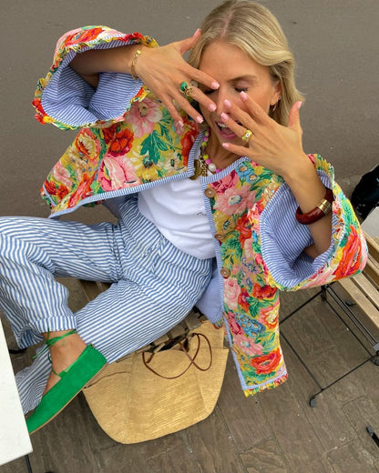 Bunte Übergangsjacke