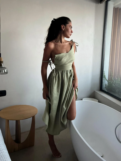 Peyton - Kleid aus Algodon/Linoleum