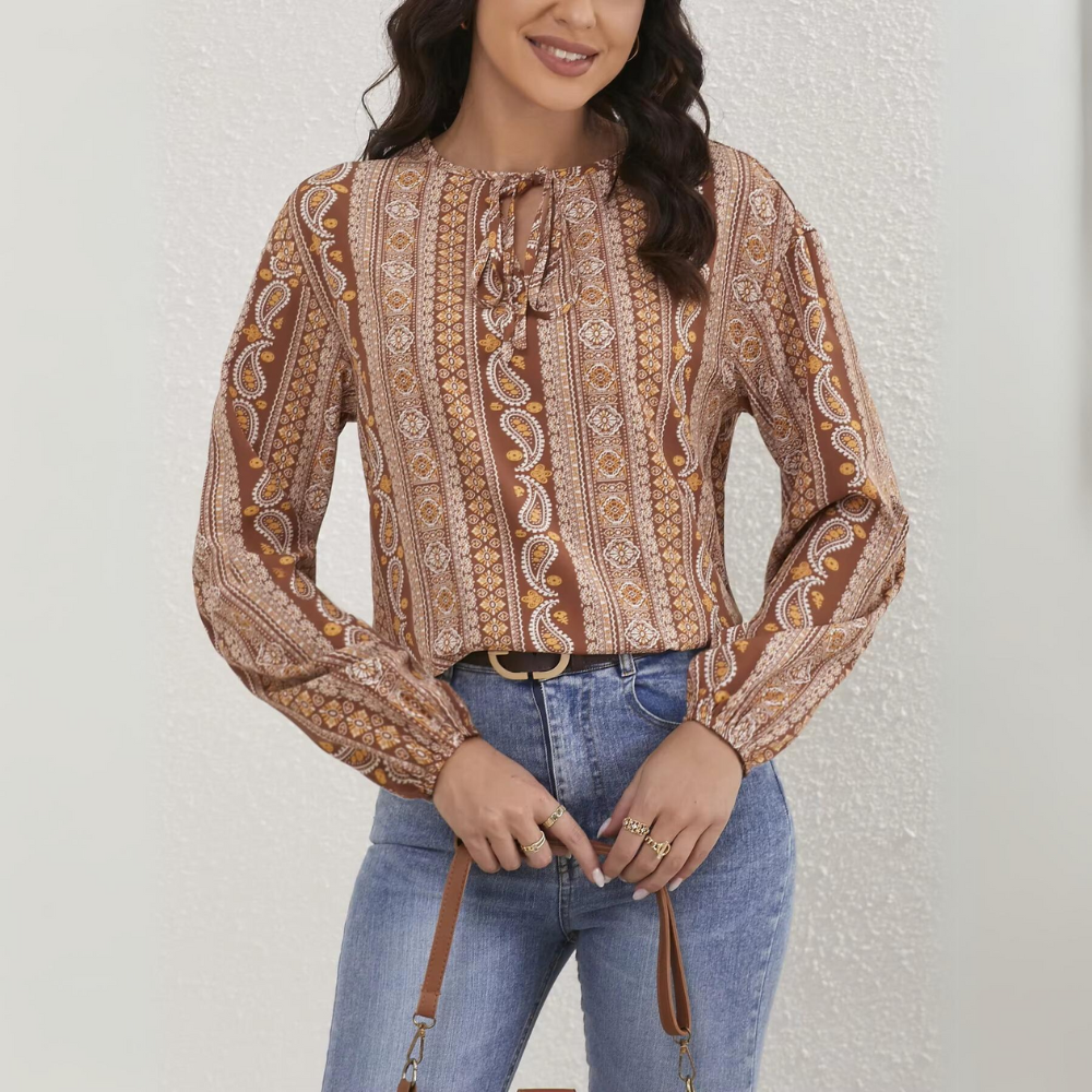 Pia - Lässige Damen-Rundbluse