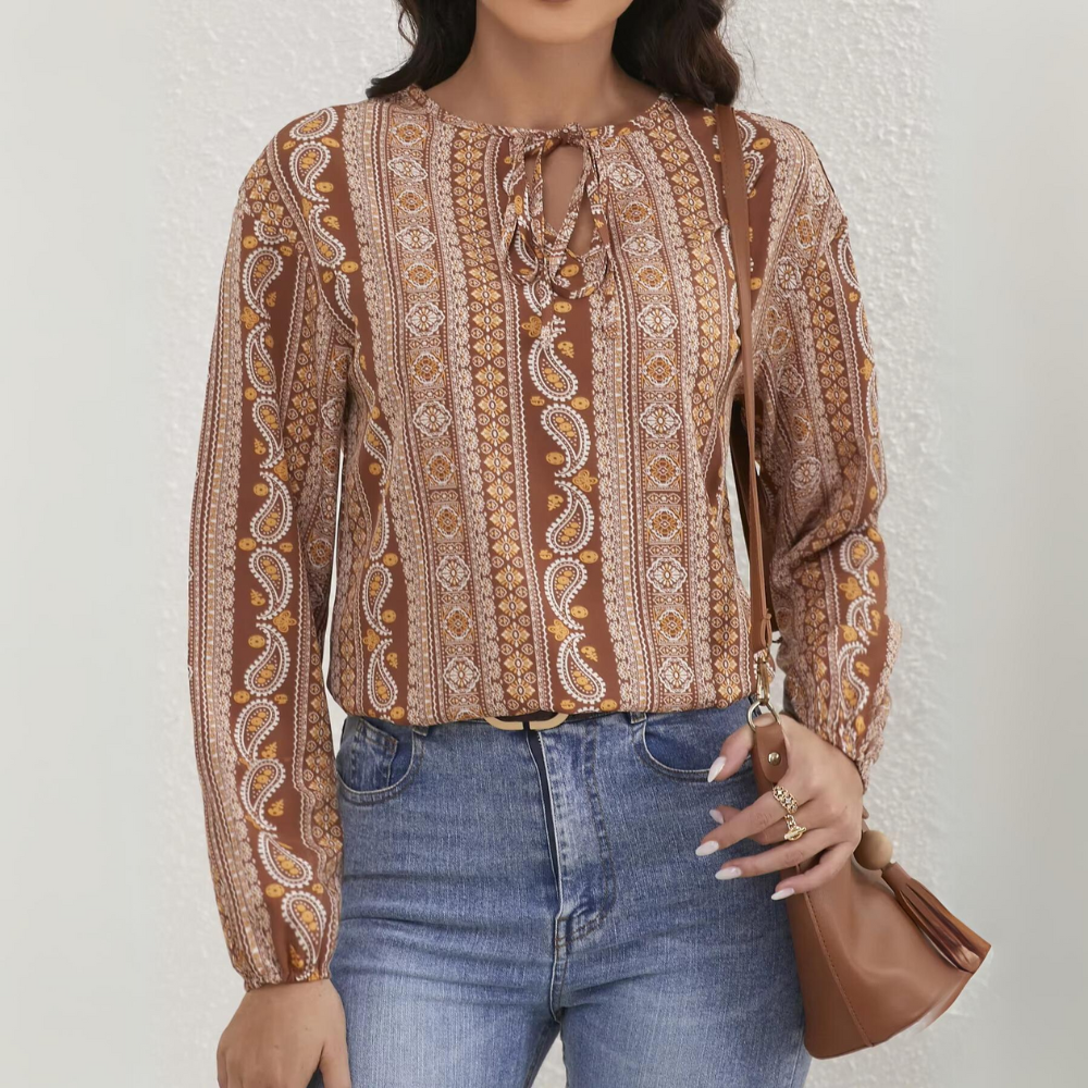 Pia - Lässige Damen-Rundbluse