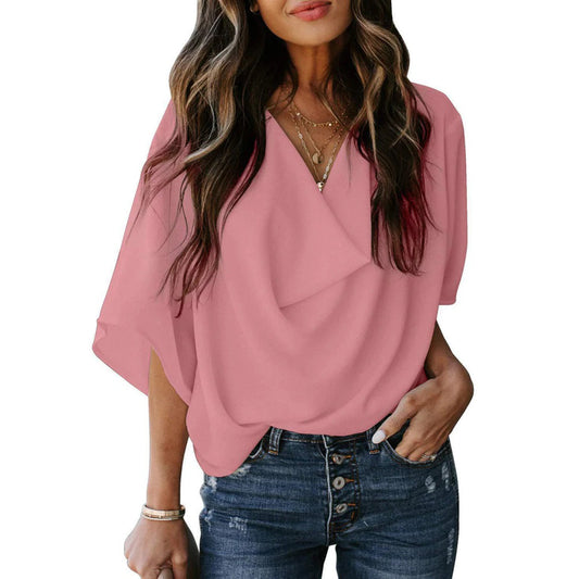 Nellie - Drapierte Bluse für Frauen - Elegant & vielseitig