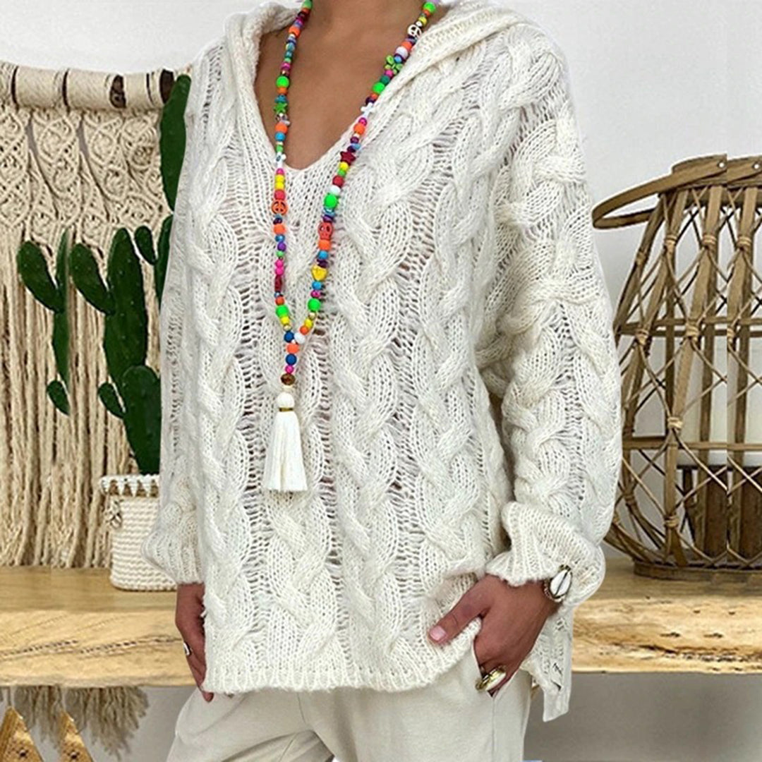 Strickpulli mit V-Ausschnitt