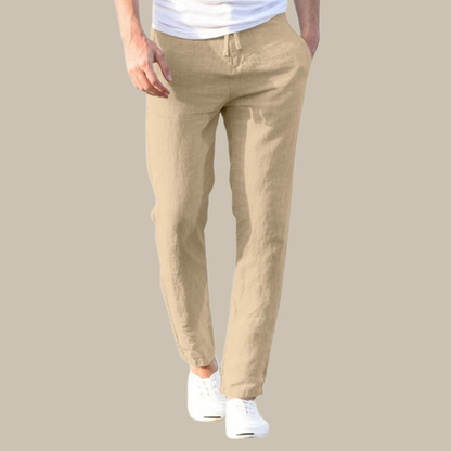 Leo - Lockere, lässige Hose aus Leinen für Männer