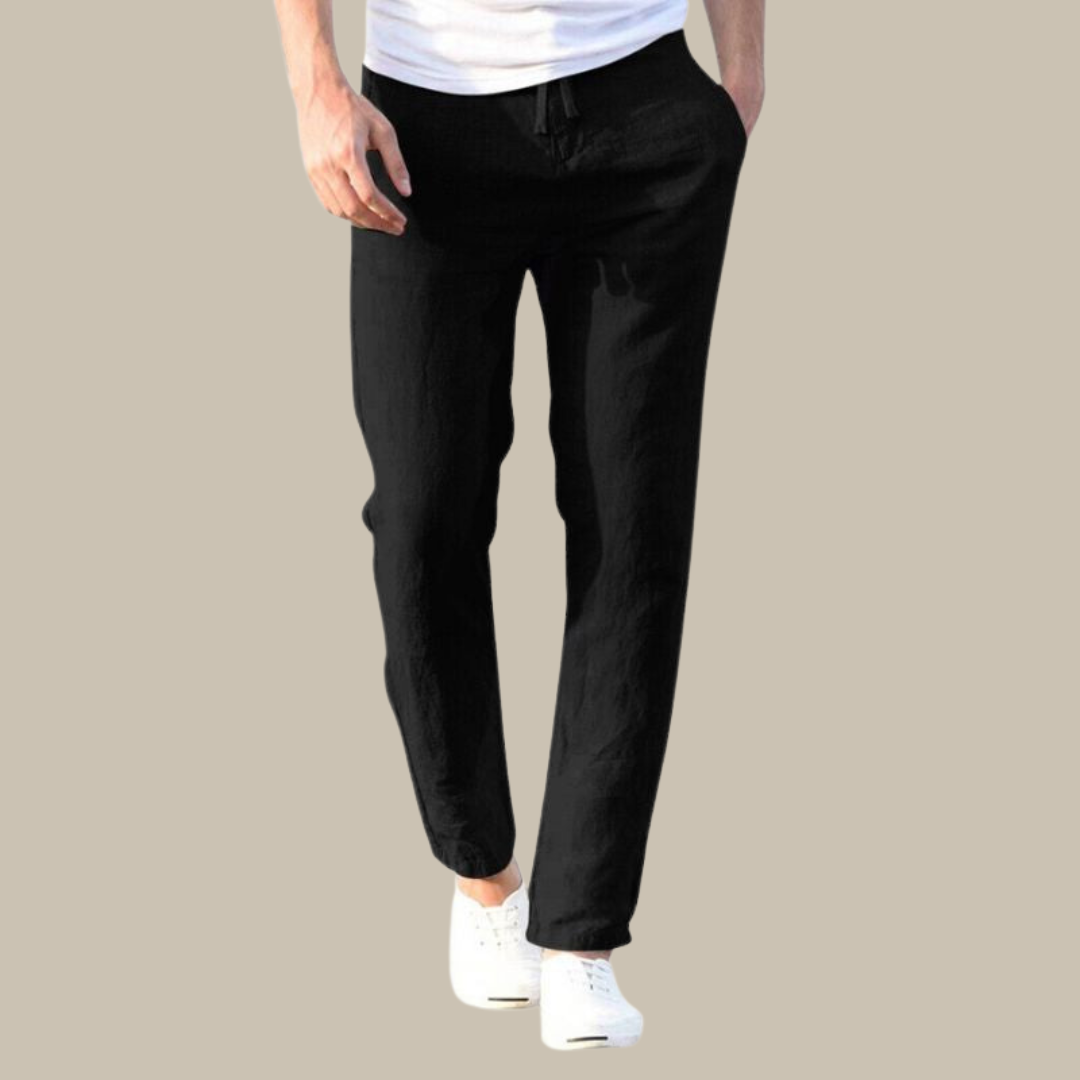 Leo - Lockere, lässige Hose aus Leinen für Männer