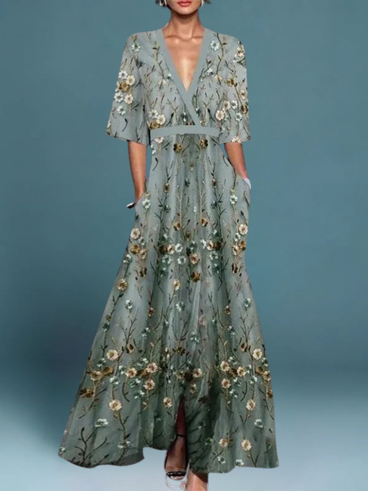 Neyo™| Elegantes Blumenkleid mit ungleichmäßigem Komfort