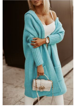 Elegante lange Damenstrickjacke