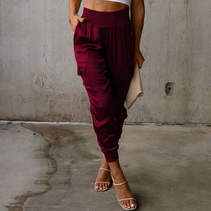 Elegante Cargohose mit Satin-Schimmer - Rayna