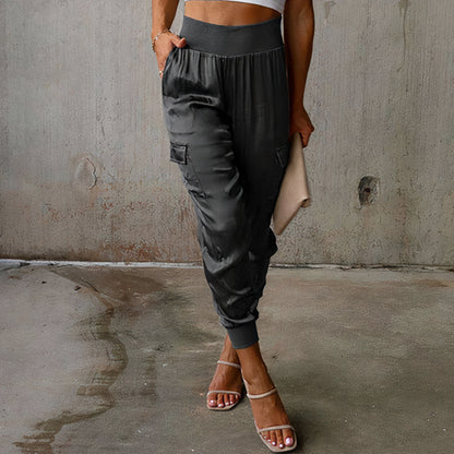 Elegante Cargohose mit Satin-Schimmer - Rayna