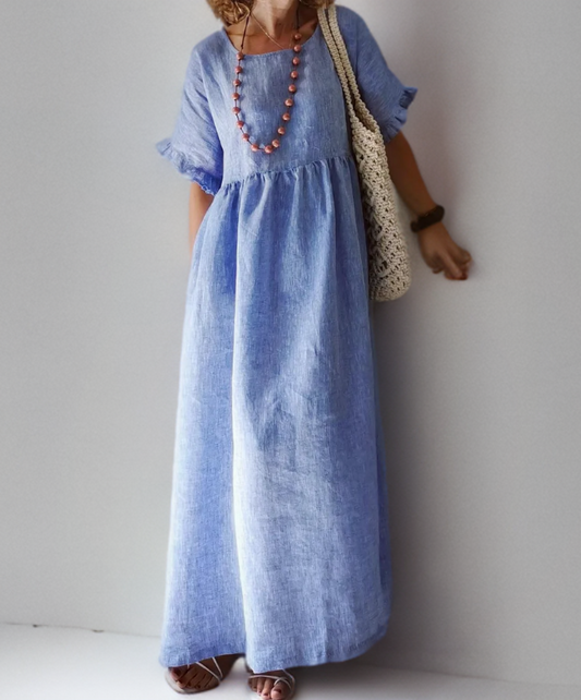 Riwa - Lässiges Kleid mit gerüschten Ärmeln