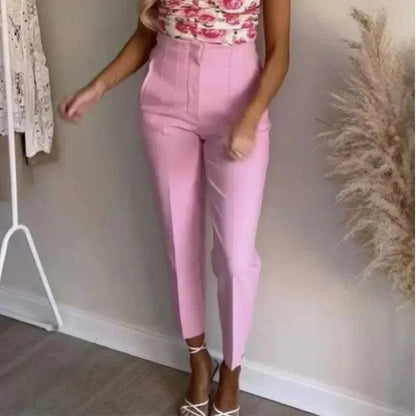 Damenhose - Elegant - Hohe Taille, atmungsactivees Material - Perfekt für legere und formelle Anlässe