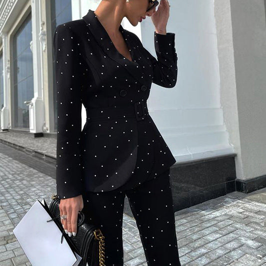 Chastity - Gepunkteter, schmal geschnittener Blazer für Oberbekleidung