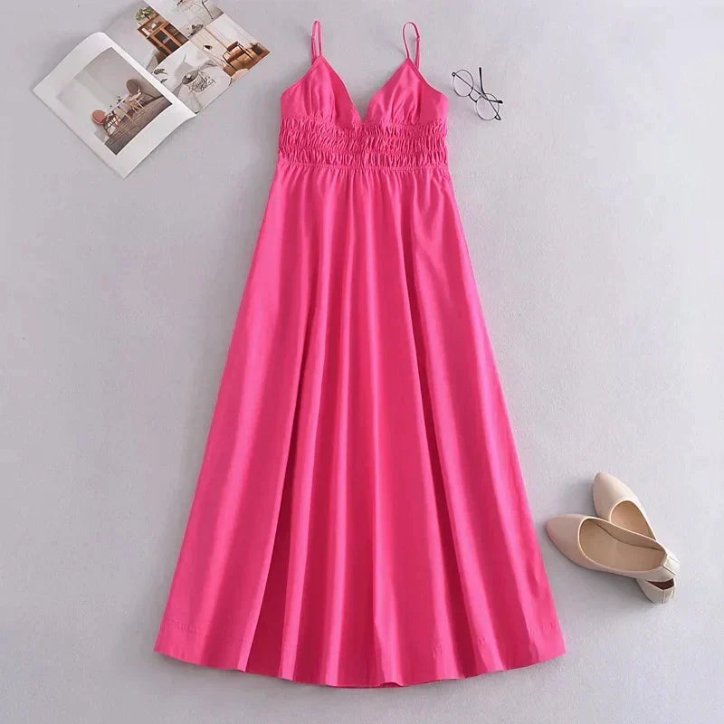 Emmeline - Sommerkleid mit V-Ausschnitt für Frauen