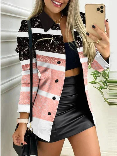 Michellen - Schicke geometrische Jacke für Frauen
