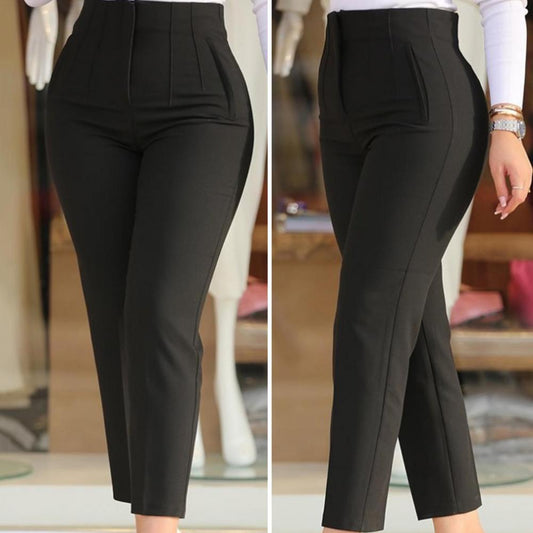 Allegra Hose - Hoch geschnittene, schmal geschnittene Damenhose für einen eleganten Look