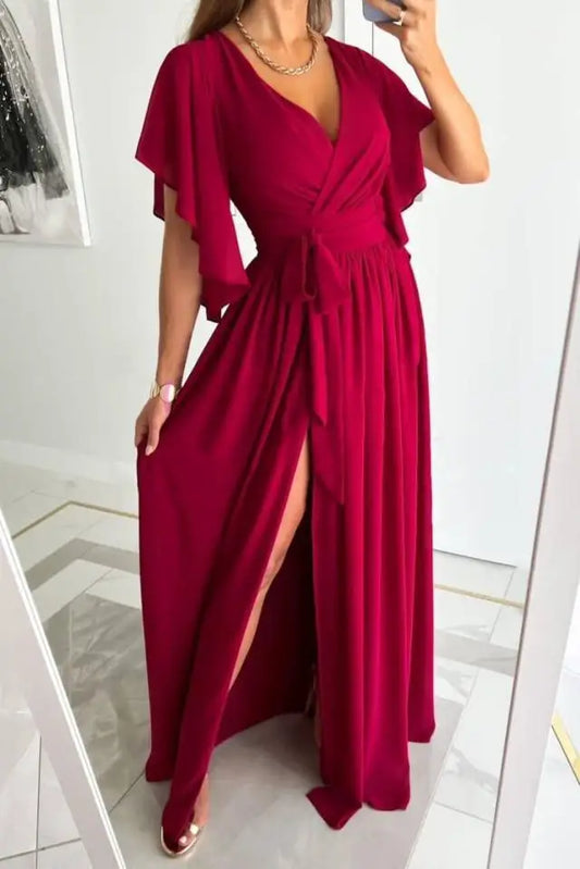 Fedelma -Elegantes Kleid mit V-Ausschnitt