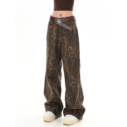 Retro-Hose mit Leoparden-Print