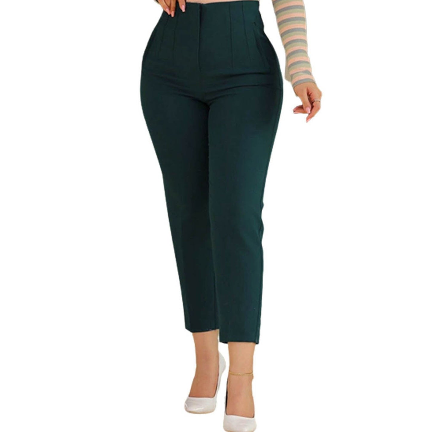 Allegra Hose - Hoch geschnittene, schmal geschnittene Damenhose für einen eleganten Look