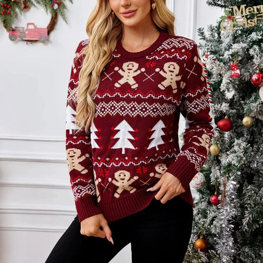 Ella - Weihnachtspullover mit Rundhalsausschnitt für Frauen