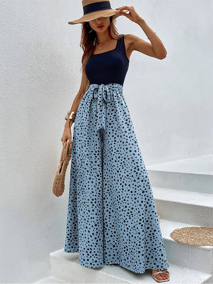 Camille - Jumpsuit mit weitem Bein und Polka-Dot-Druck