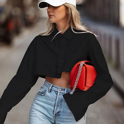 Vardi Dante™ Christelle Short Croptop | Eine sexy, kurze, langärmelige Bluse