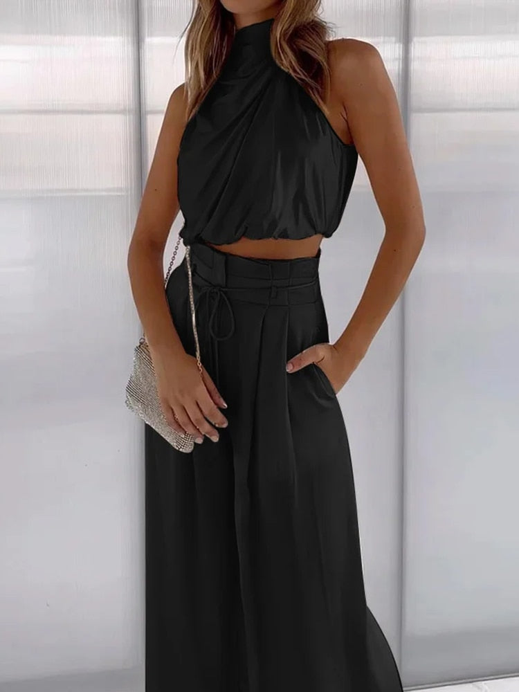Elle - Elegantes ärmelloses Top-Set für Frauen