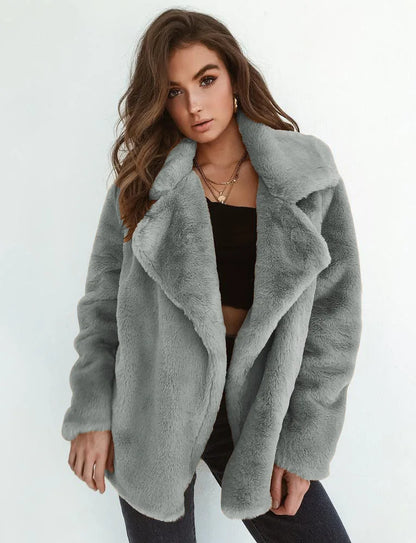 Talia - warmer Plüsch-Teddy-Mantel