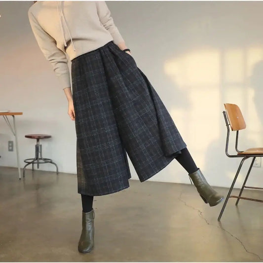 Olivia | Culotte-Hose | Zeitlose Eleganz | Gewebte Mischung