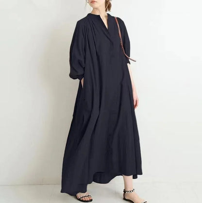 Heather - Hemdkleid vintage langarm