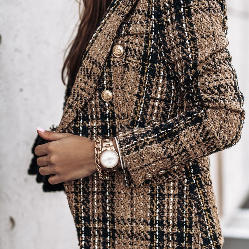 Nienkia - Schicker karierter Blazer für Frauen