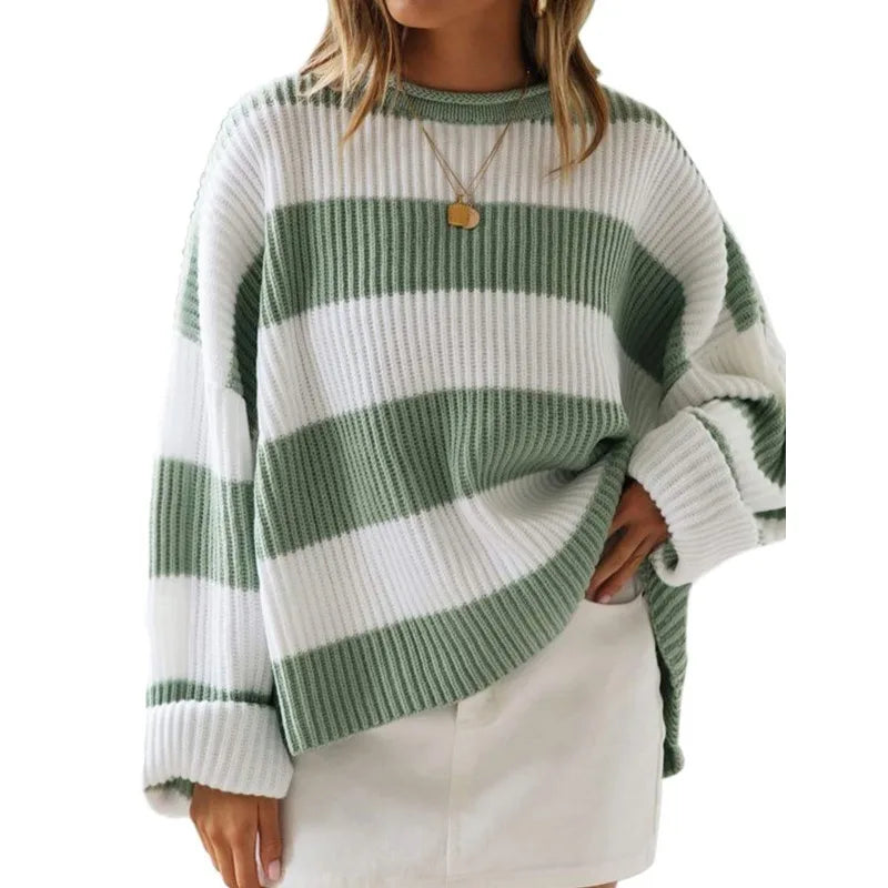 Céline - Gestreifter Rollkragenpullover mit langen Ärmeln