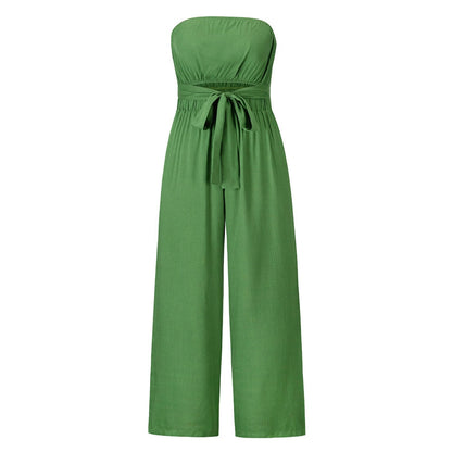Trägerloser Jumpsuit mit weitem Bein | Sommer 2024 Chic Romper | Sexy Slim Fit