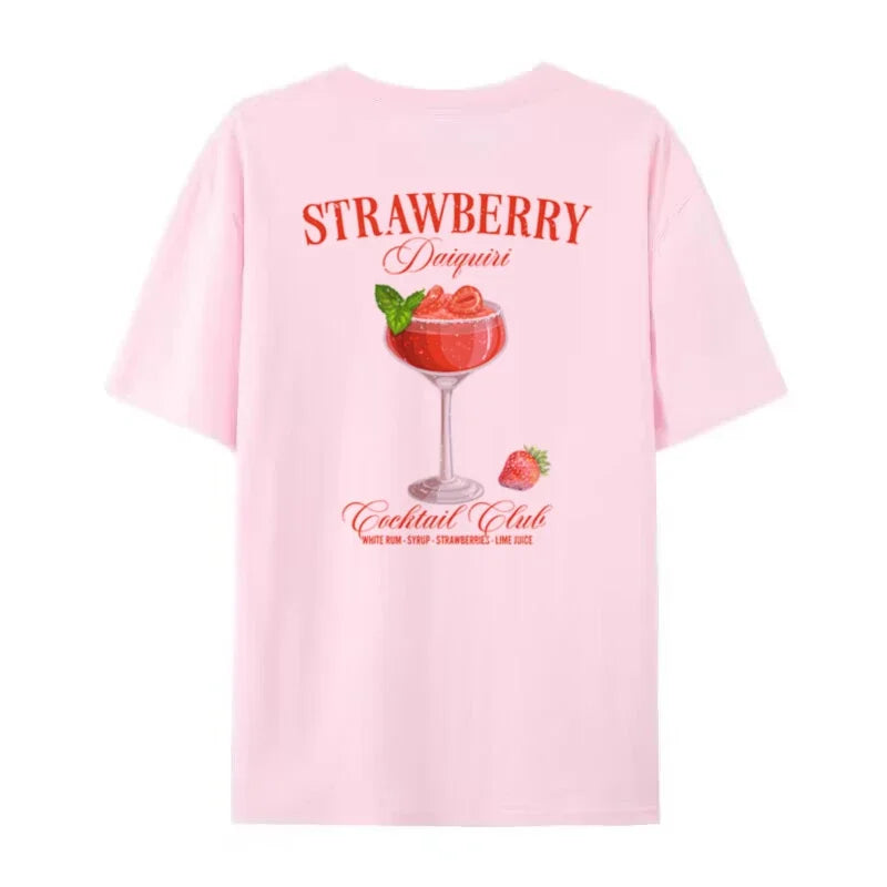 T-Shirt - Daquiri in Übergröße - Baumwolle, einzigartiger Rückendruck - perfekt für legere Tage