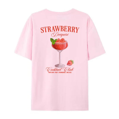T-Shirt - Daquiri in Übergröße - Baumwolle, einzigartiger Rückendruck - perfekt für legere Tage