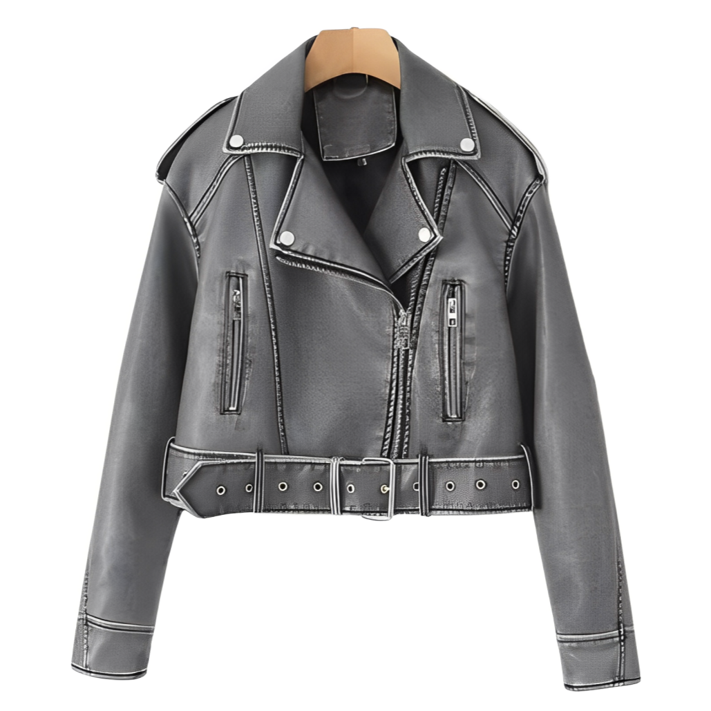 Vintage Baggy Lederjacke