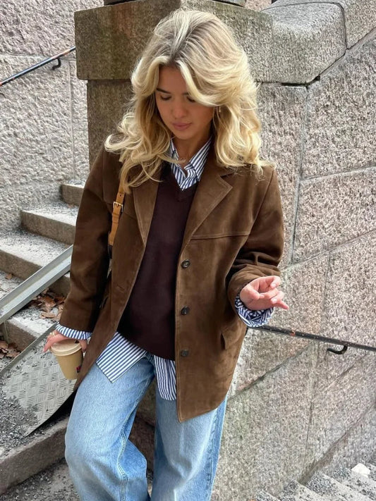 Sophie - Streetwear-Jacke im Retro-Look mit einem Knopf